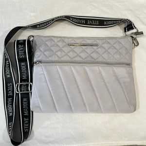 Steve Madden Crossbody Quilted Handbag Gray